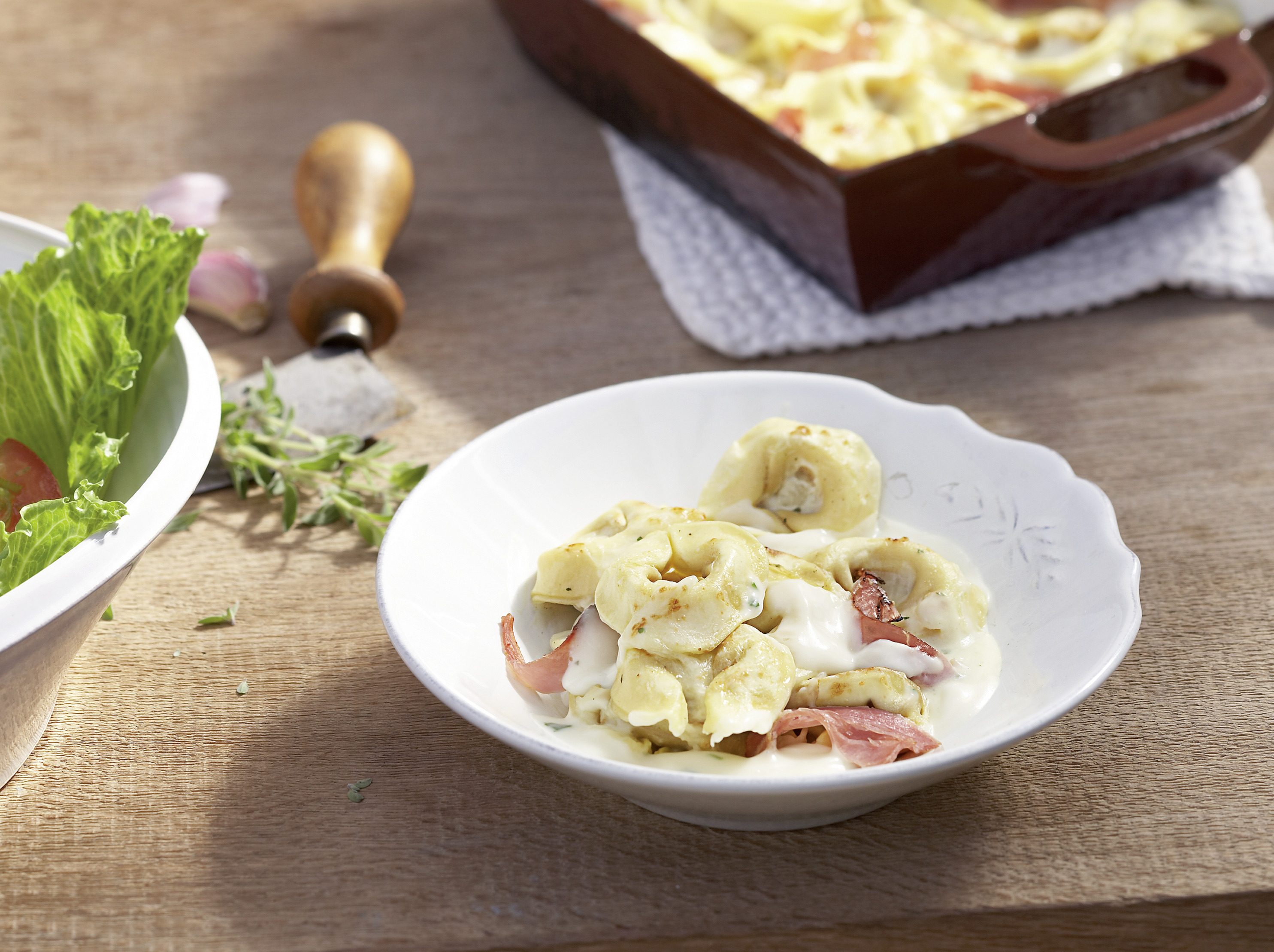 Ofen Tortelloni alla Panna für Gäste maggi de