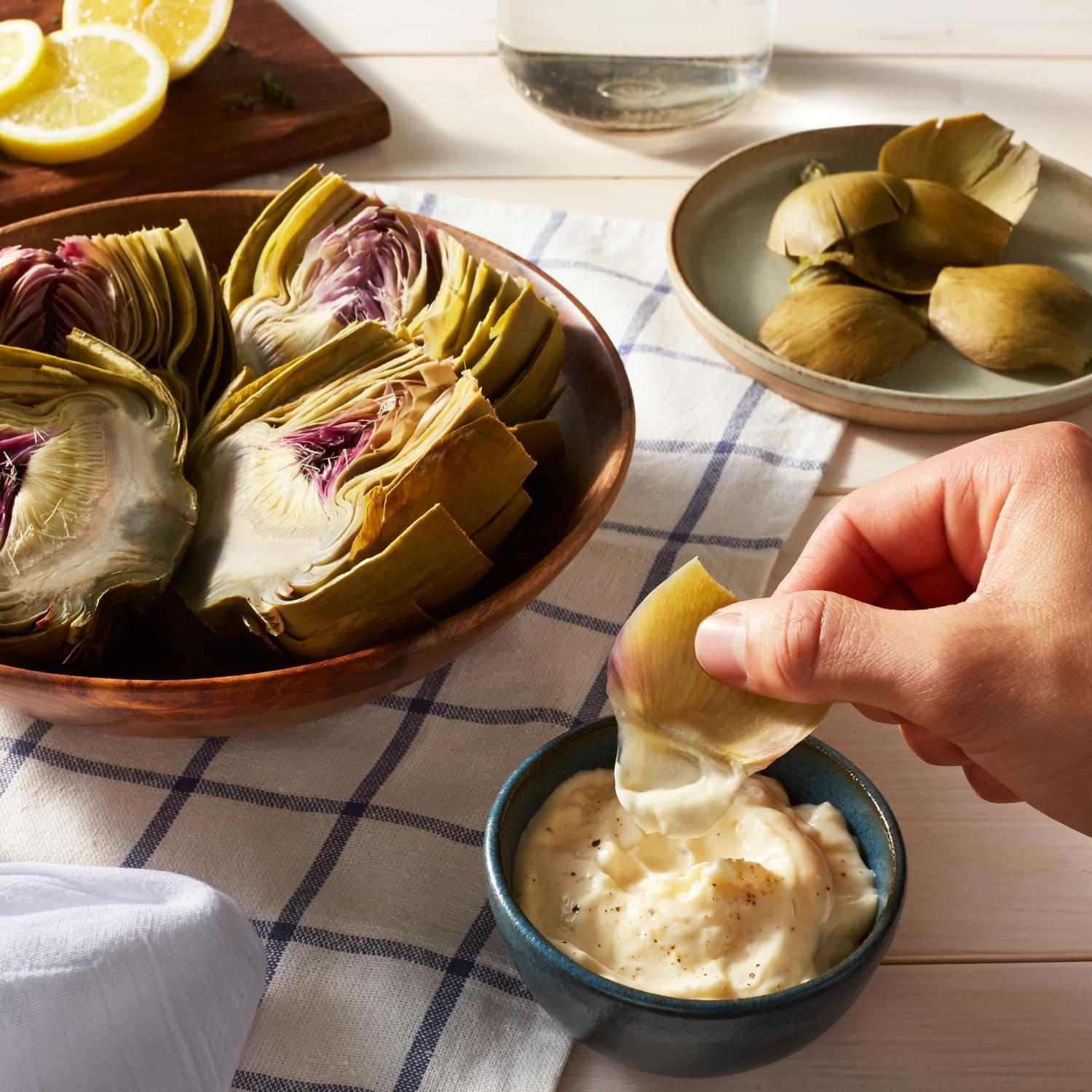 Steamed Artichokes With Lemon Aioli Goodnes