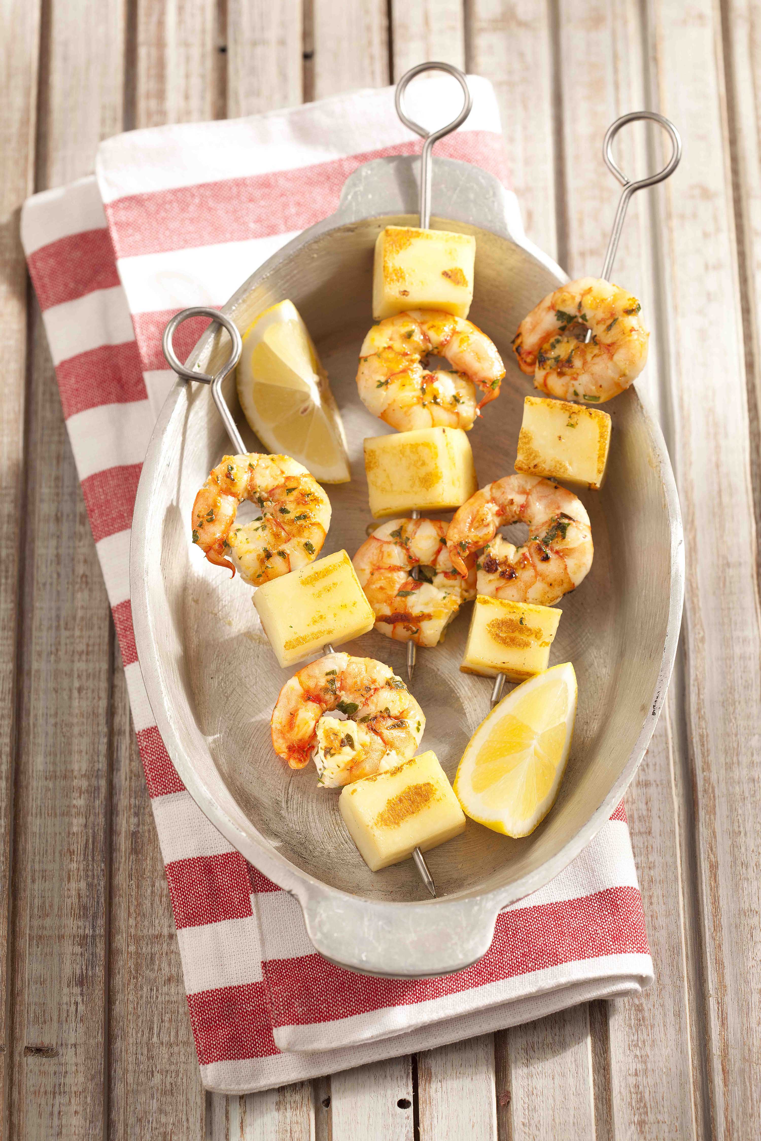 Espetinho de Camarão Limão Siciliano e Queijo Coalho Receitas Nestlé