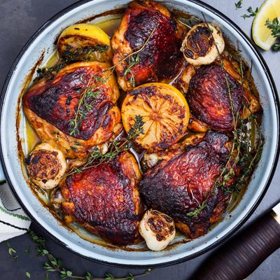 Braised Chicken With Lemon And Garlic Carnation