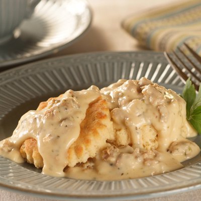 Down-Home Sausage Gravy Over Biscuits | CARNATION®