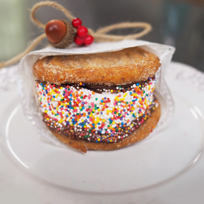 Dipped Churro Ice Cream Sandwiches Toll House