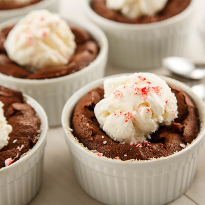 Make-Ahead Chocolate Soufflés with Peppermint Bark Ice Cream | TOLL HOUSE®Icon / Nav / ContactIcon / Navigation / Arrows / Small / Forward CopyIcon / Navigation / Arrows / Small / Backward CopyIcon / Navigation / Arrows / Small / Forward CopyIcon / Navigation / Arrows / Small / Backward CopyIcon / Navigation / Arrows / Small / Forward CopyIcon / Navigation / Arrows / Small / Backward CopyIcon / Menu / Close/ DarkIcon / Menu / Close/ DarkIcon / Menu / Close/ DarkIcon / App / TwitterIcon / App / TwitterIcon / Save Heart / EmptyIcon / Save Heart / EmptyIcon / Save Heart / EmptyIcon / Save Heart / Empty-image