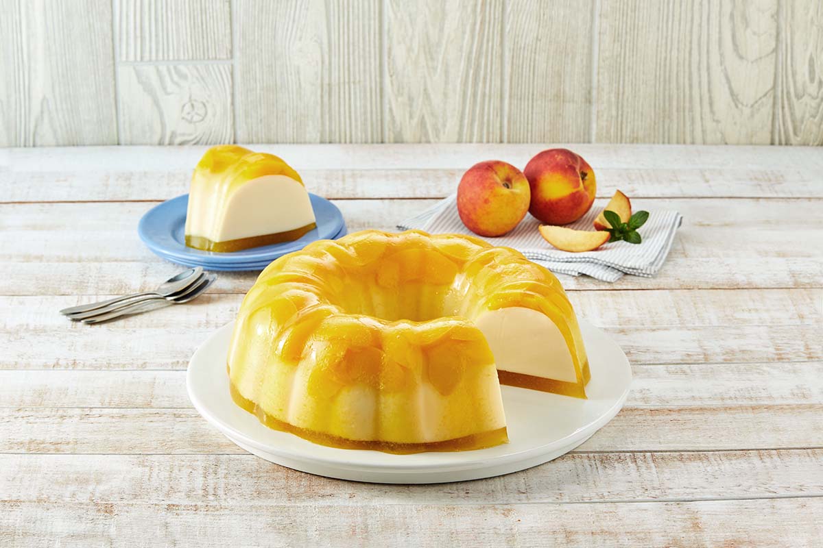 Gelatina flotante de durazno Recetas Nestlé