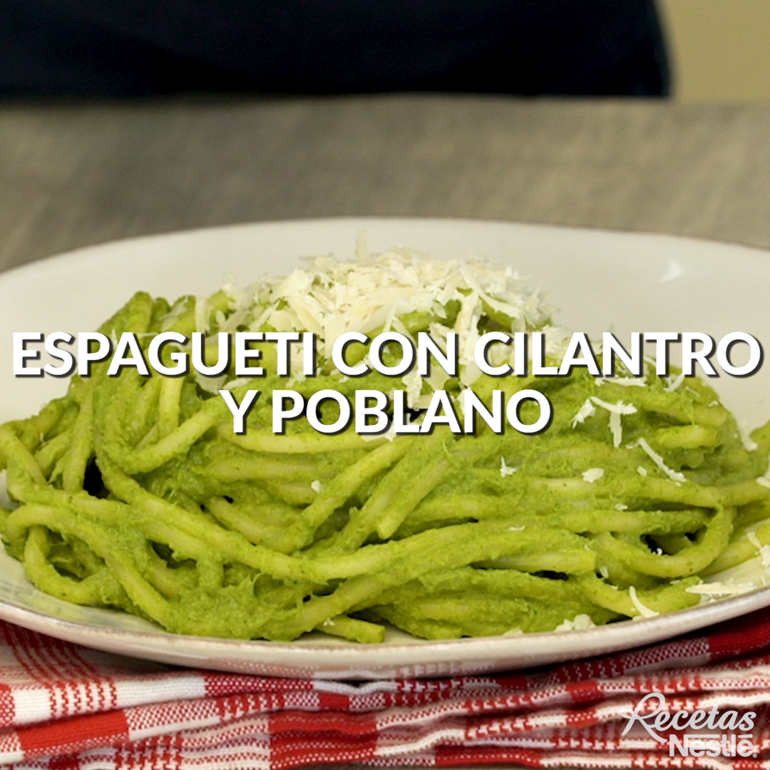 Espagueti en salsa de cilantro y poblano | Recetas Nestlé