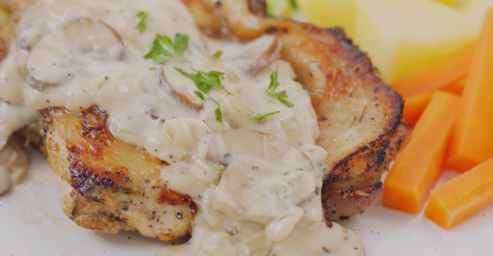 Grilled Chicken With Mushroom Sauce