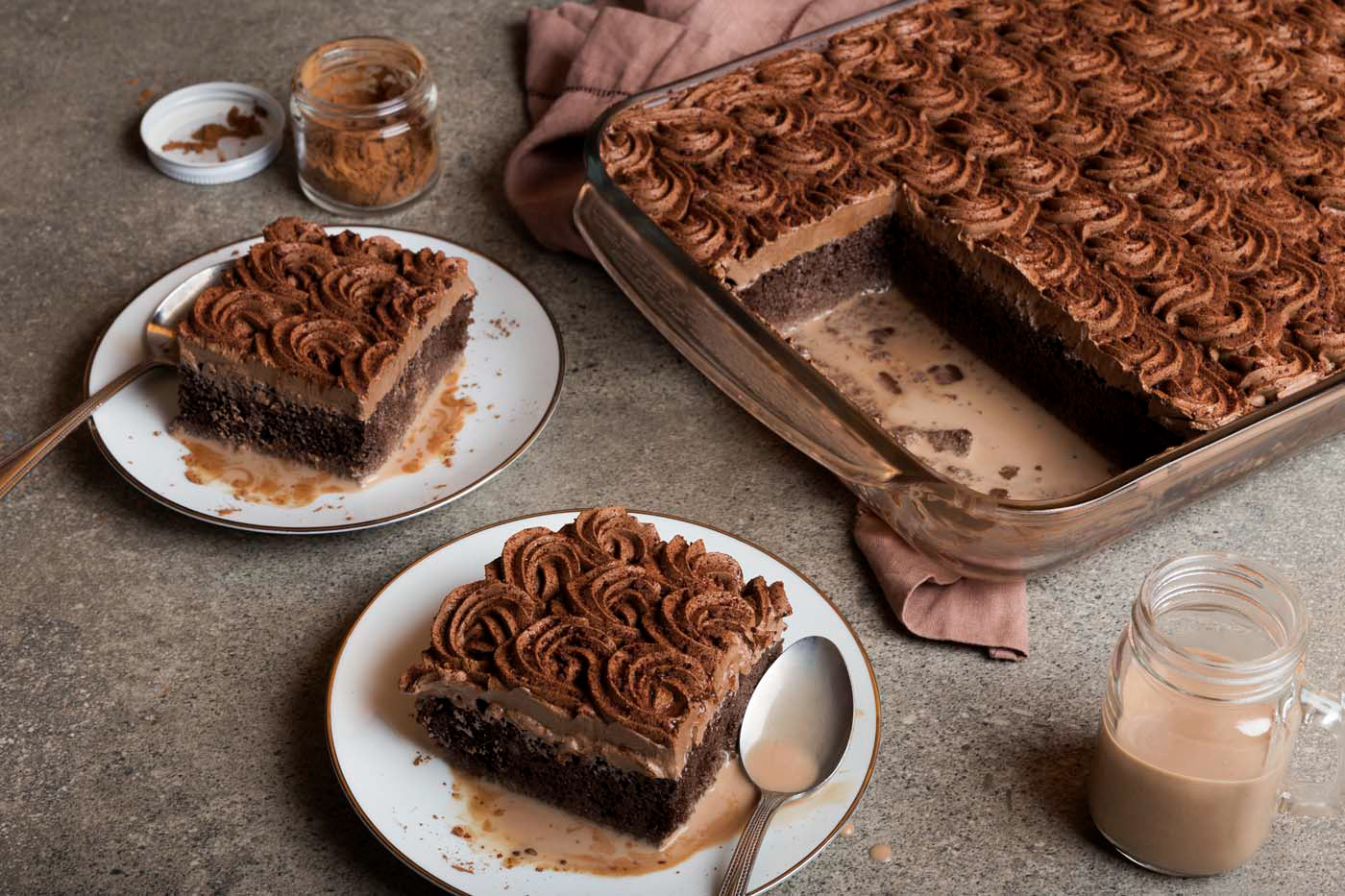 Tres leches de chocolate