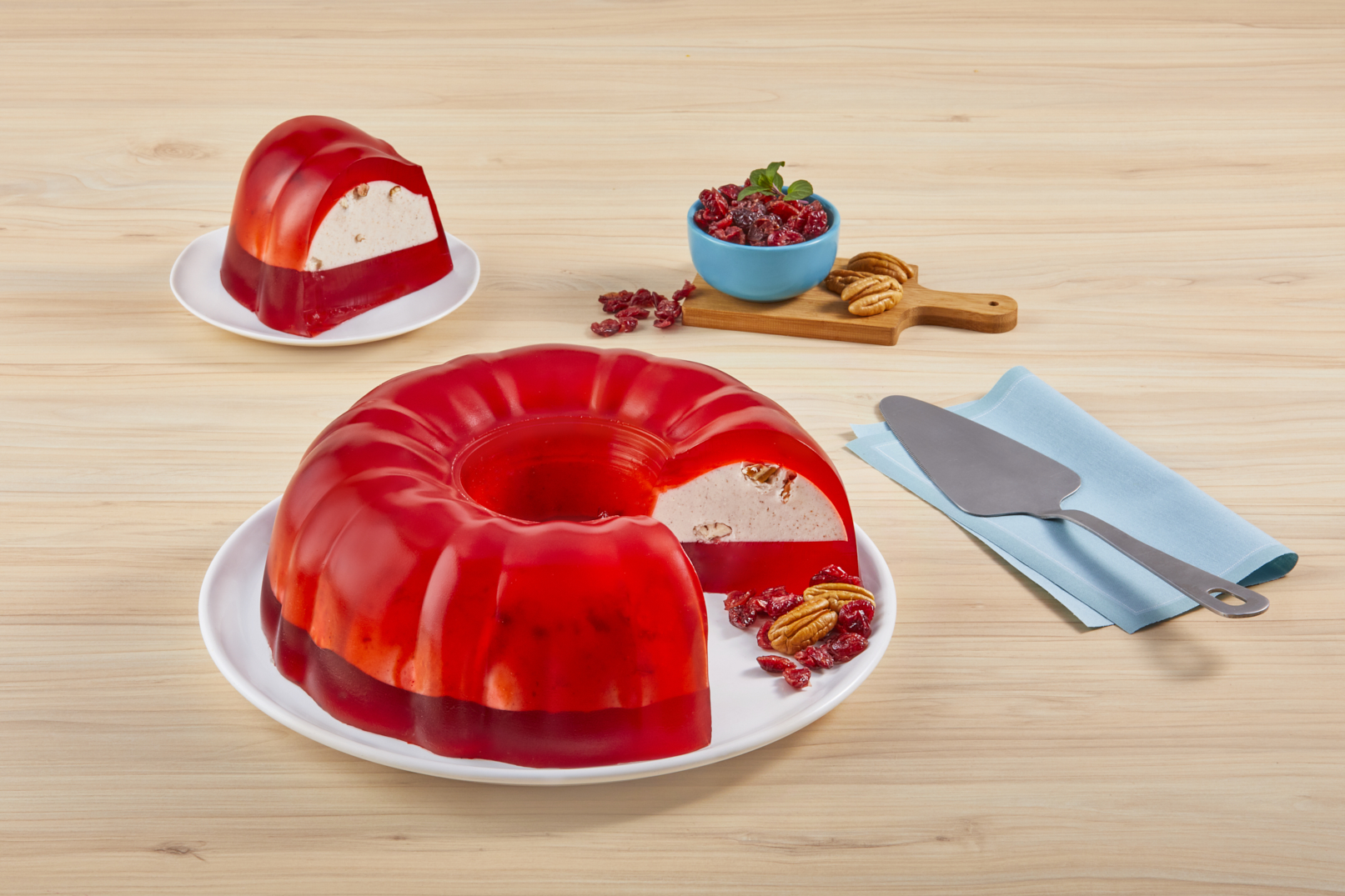 Gelatina flotante de arándanos con nuez Recetas Nestlé