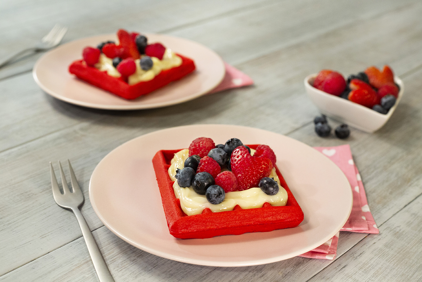 Waffle Red Velvet para San Valentín | Recetas Nestlé