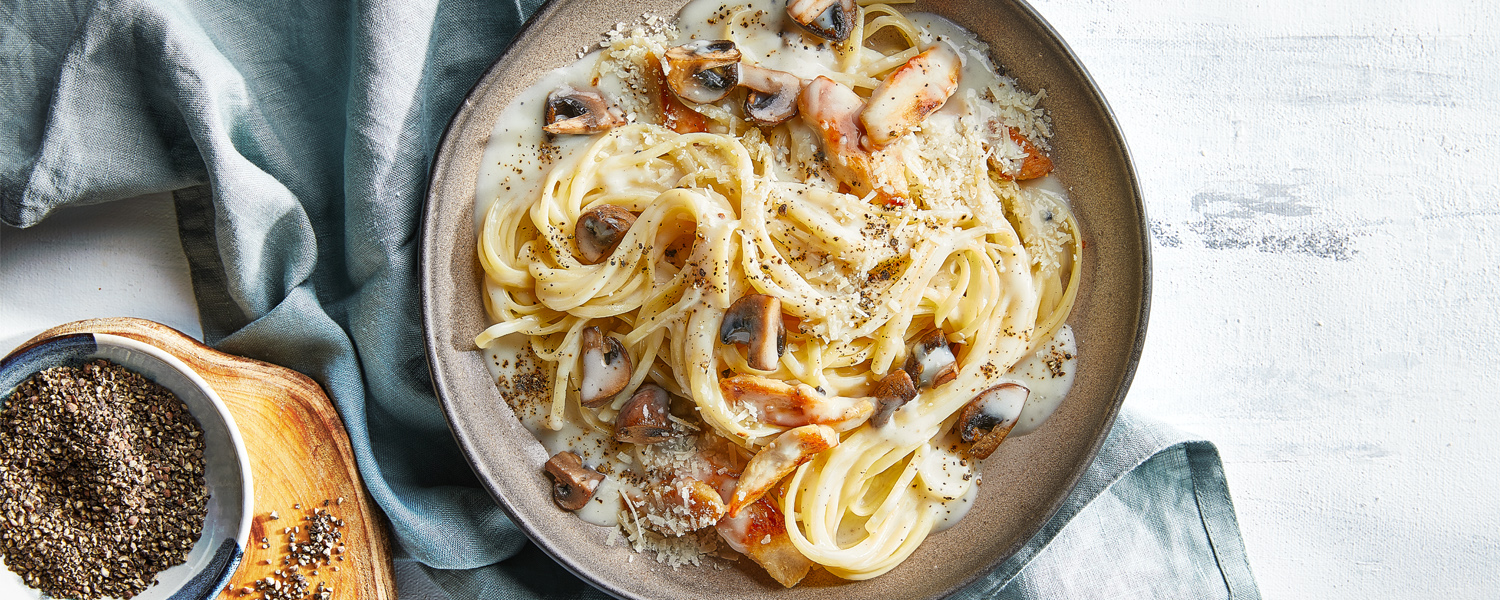 Mushroom chicken alfredo linguine | Maggi