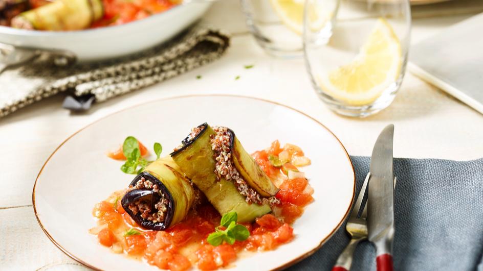 Auberginenröllchen mit Quinoa | maggi.de