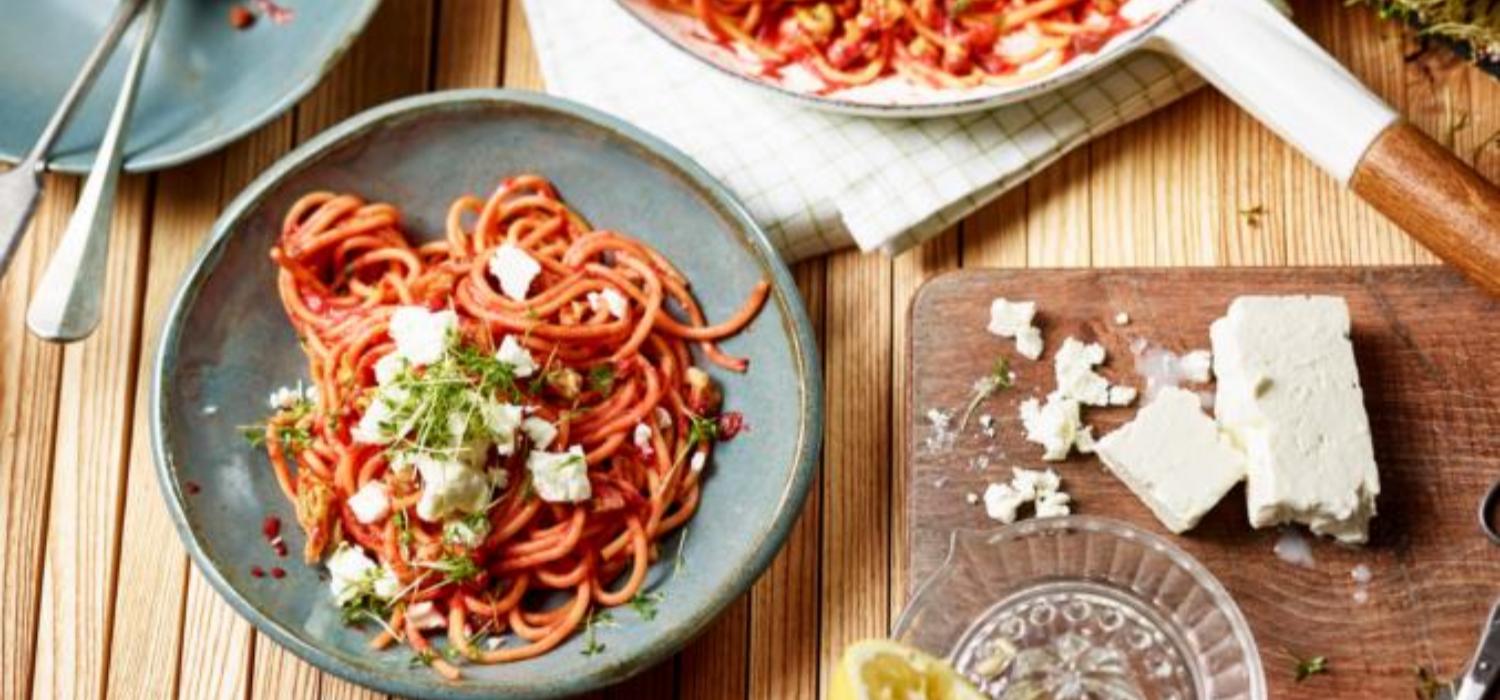 Rote-Bete-Spaghetti mit Feta | maggi.de