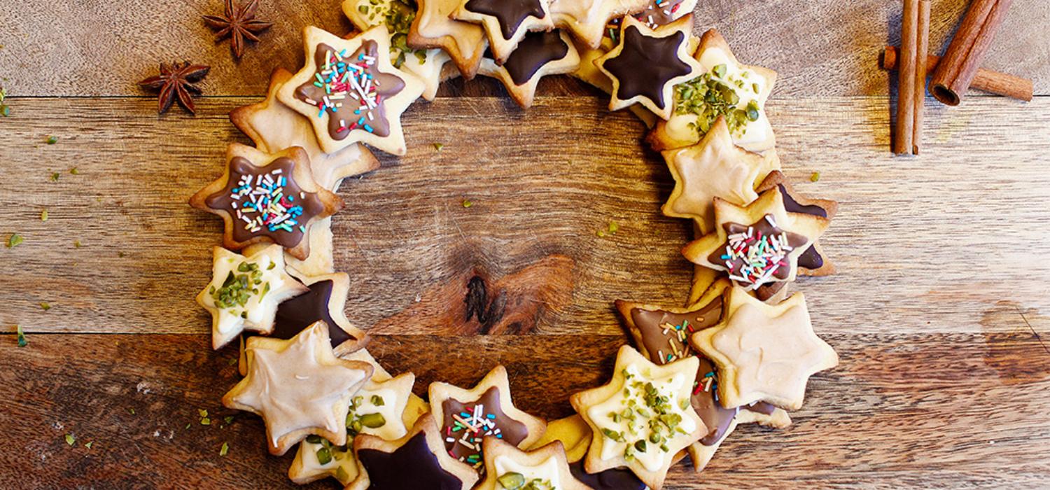 Couronne De Noel Sablee Aux Chocolats Nestle Dessert