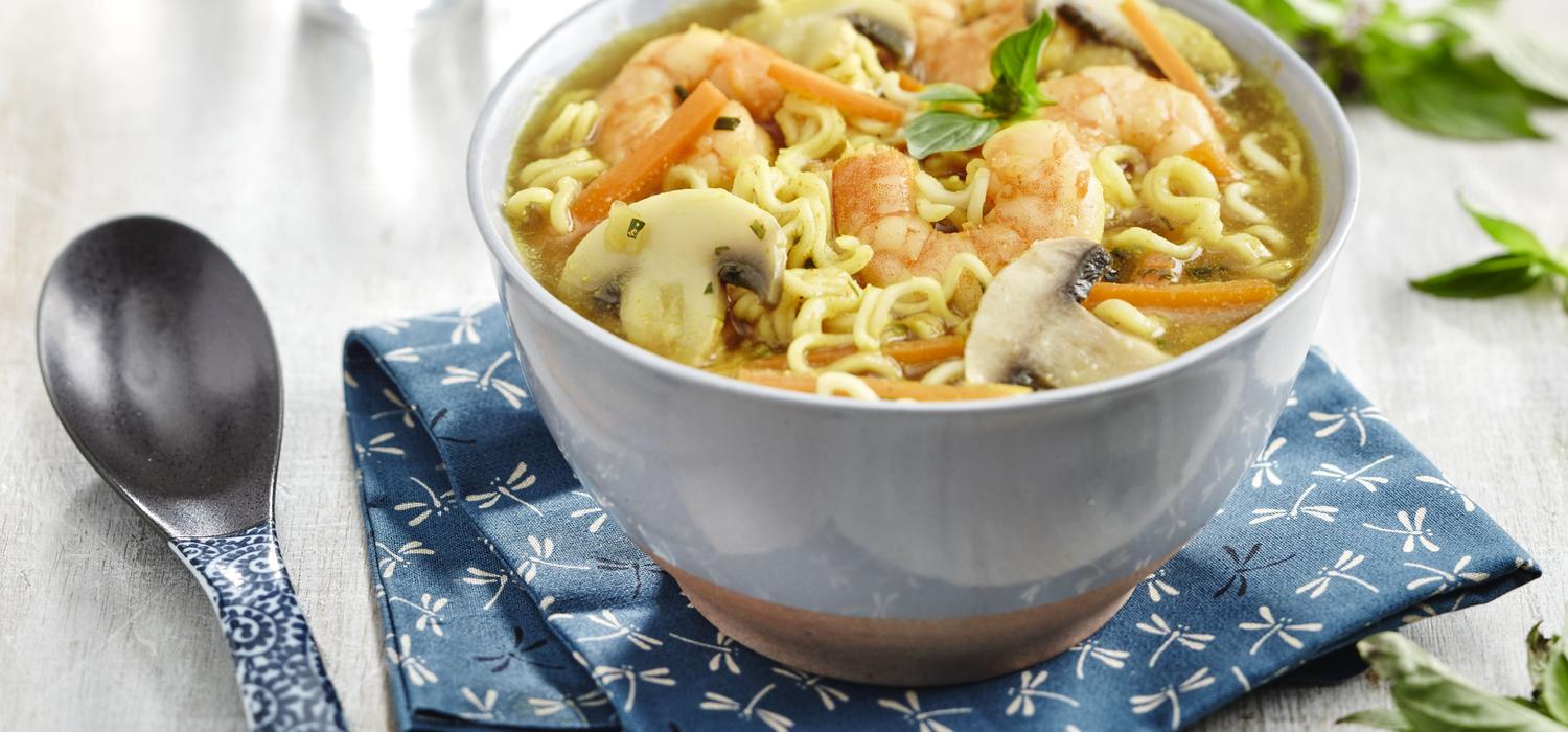 Soupe De Nouilles Aux Crevettes, Curry Et Basilic Thai | MAGGI