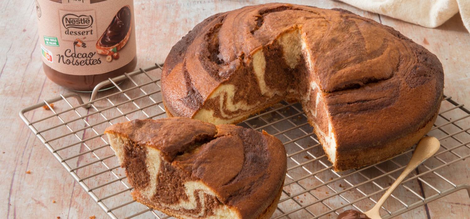 Gateau Au Yaourt Marbre A La Pate A Tartiner Nestle Dessert