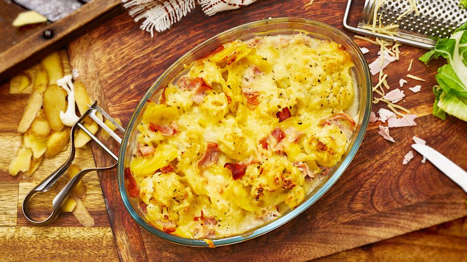 Blumenkohl Kartoffel-Gratin mit Schinken | maggi.de