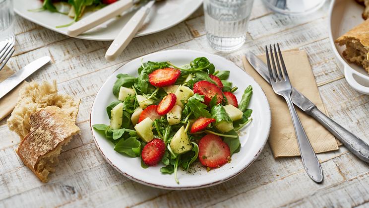 Rucolasalat Mit Melone Und Erdbeeren Maggi De