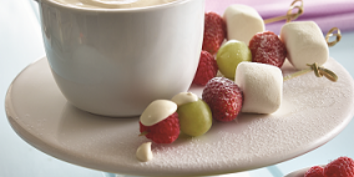 Fondue de chocolate blanco Recetas Nestlé